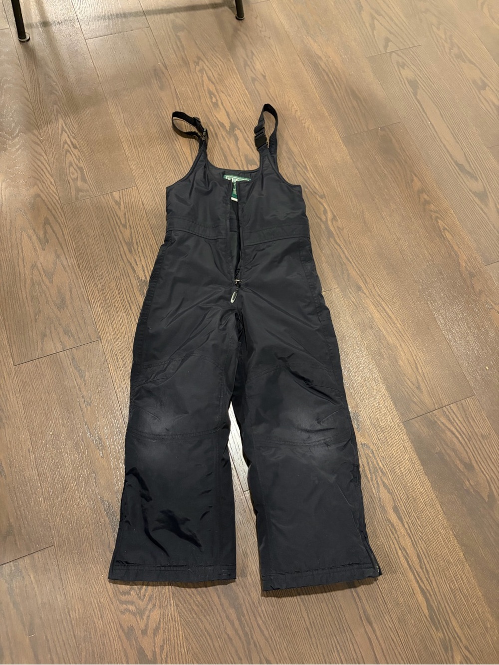L.L. Bean Black Kids Snow Bib